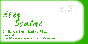 aliz szalai business card